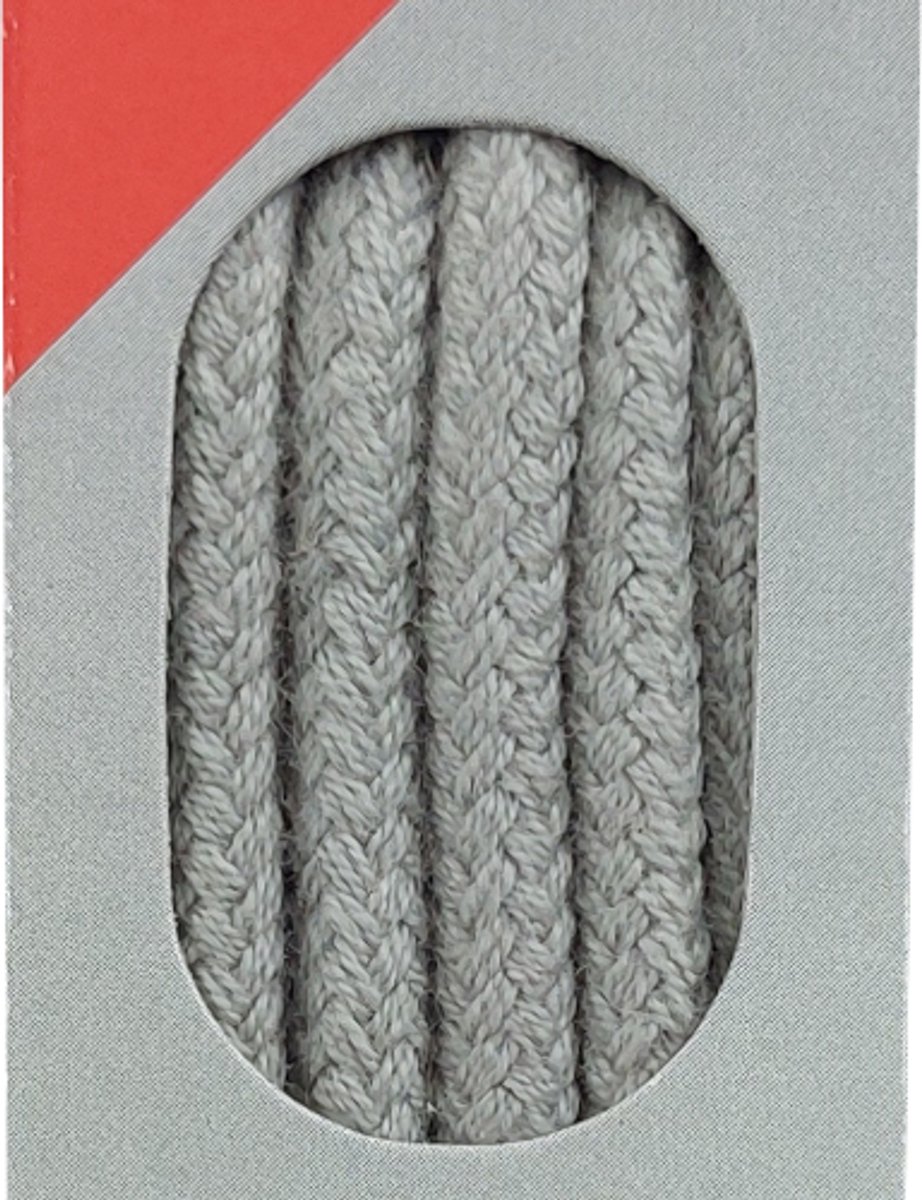Bob Veter - Licht Grijs - Extra Dik Rond - Lengte 150 cm - Dikte 5 mm - Schoenveter