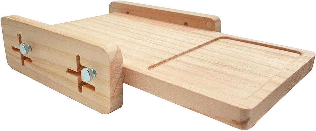 Broodsnijmachine Broodsnijder Gelijkmatig Snijden Verstelbare Dikte 27 x 18 cm Houtkleurig