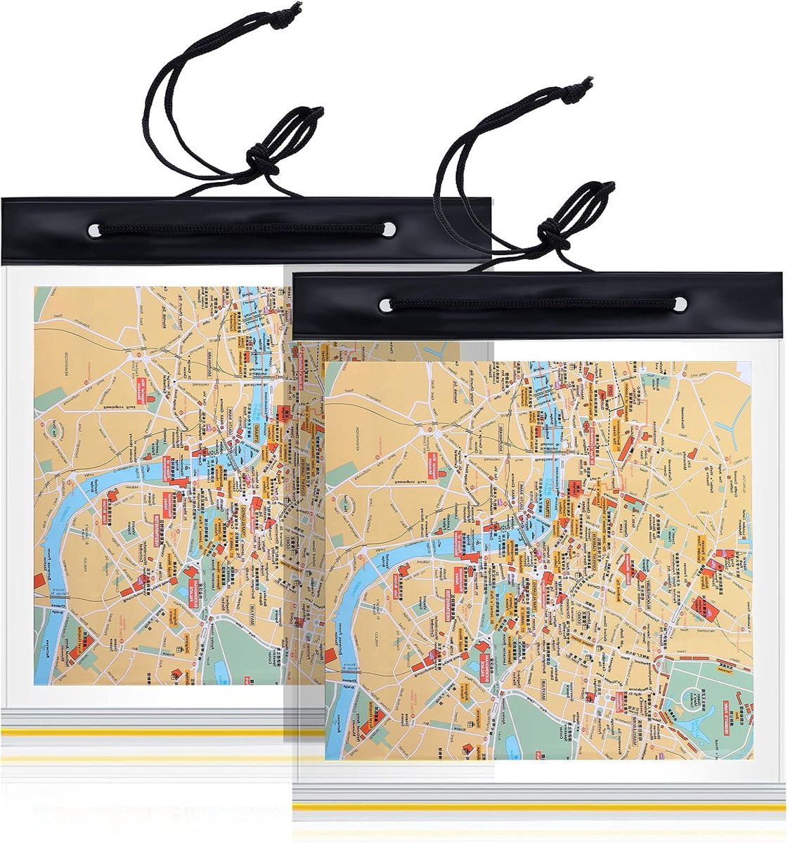 Waterdichte Map Case Clear Kaarthouder Waterdichte Wandelen A4 Kaart Cover Wandelen Plastic Kaart Pouch Militaire Transparant Voor Wandelen Wandelen Camping PVC 31 X 28 Cm
