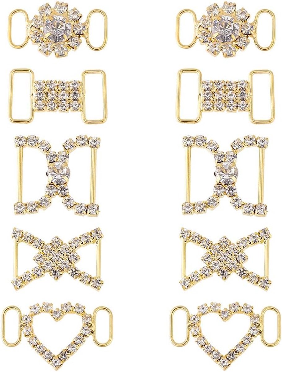 Charms met Kristallen Steentjes Messing Sneaker Charms voor Sneakers Metalen Decoratieve Schoen Gespen voor Vrouwen Casual Schoenen Accessoires