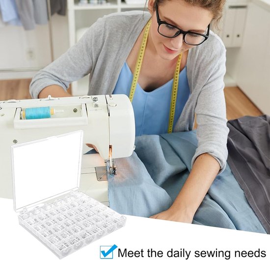 Spoelen voor naaimachine, universele kunststof spoelen, naaiaccessoires, naaimachinespoelen, universele spoelen van hoogwaardig kunststof voor naaiprojecten — afbeelding 5