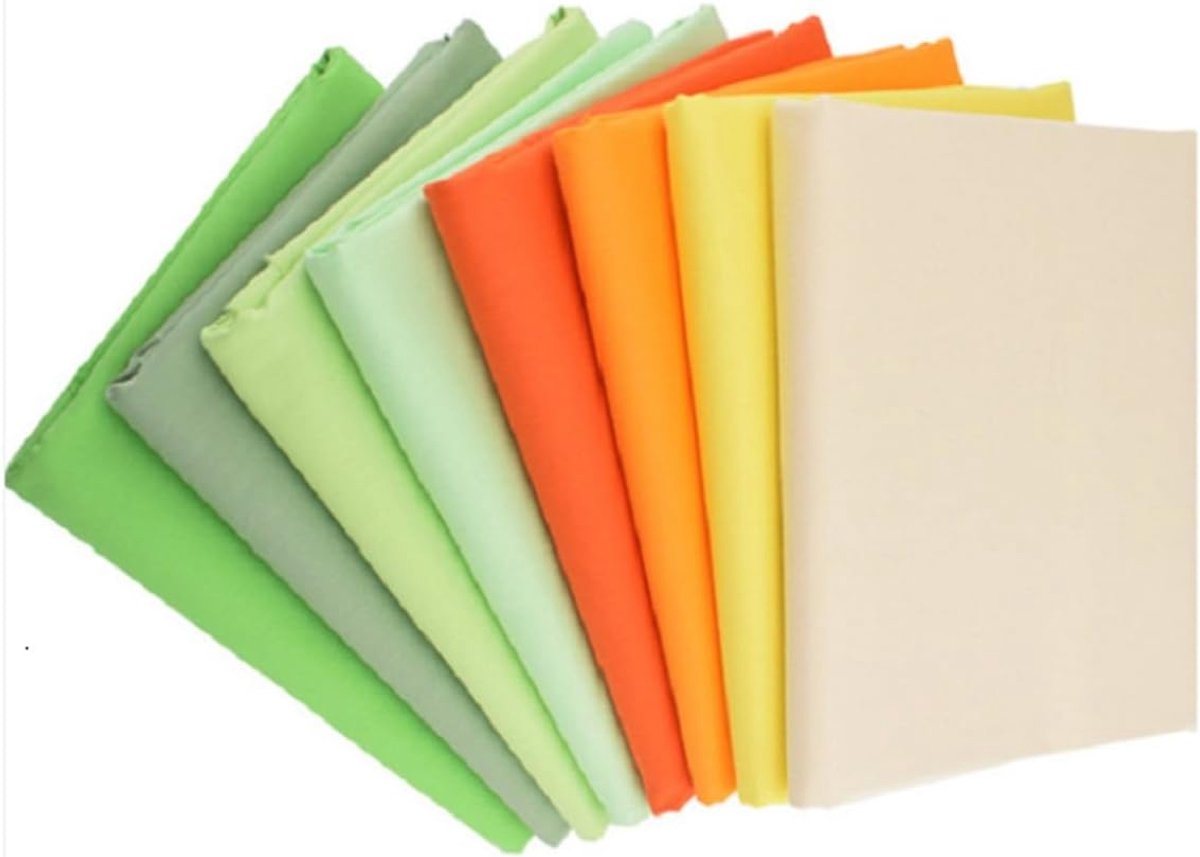 Stof effen katoenen stof patchwork katoen puur katoenen doek DIY stofpakketten katoenen stof voor kleding naaien quilten scrapbooking handwerk #2 40 * 50cm * 8 stuks