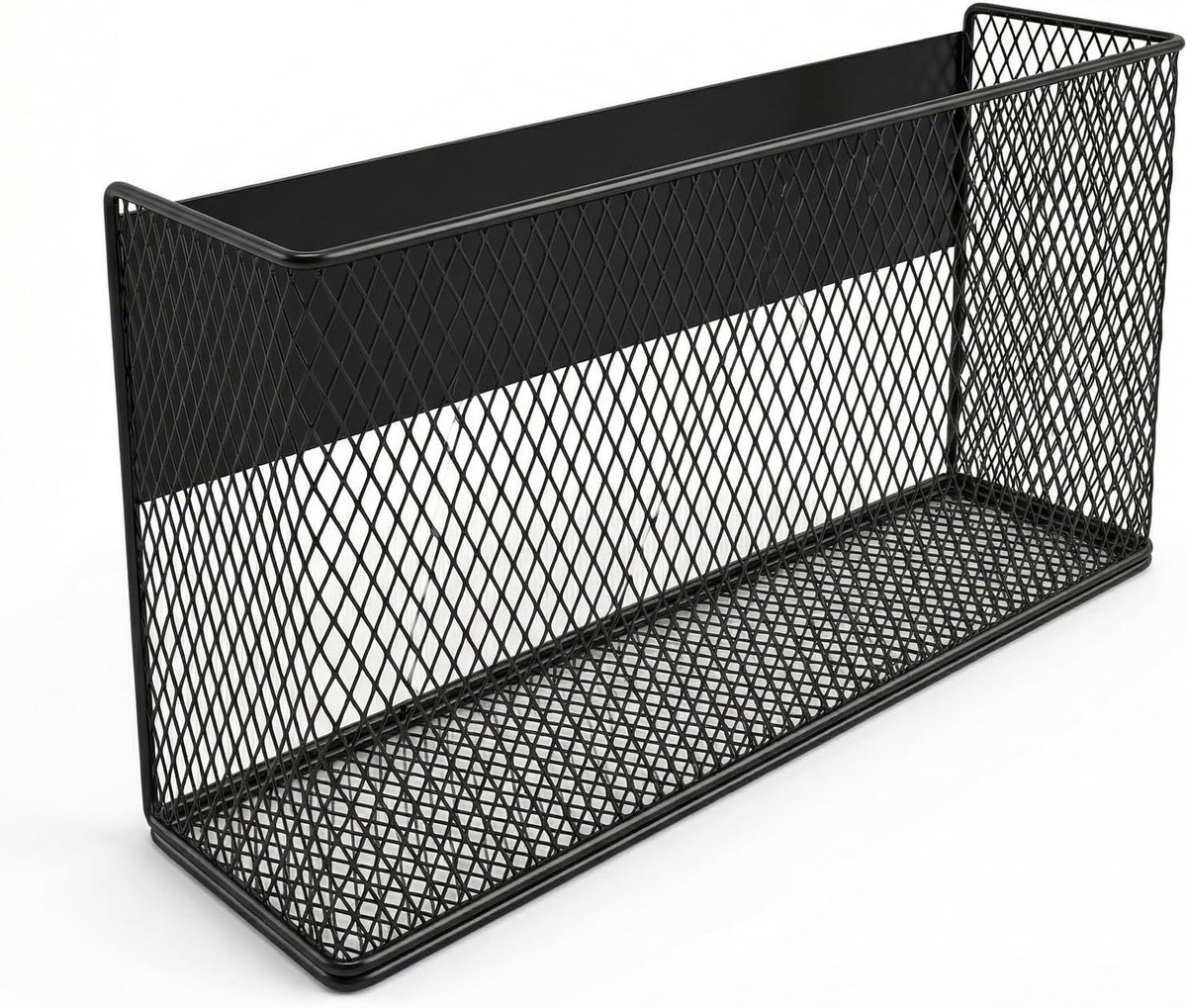 kruidenrek voor koelkast, sterk magnetisch rek, keukenorganizer en voorraadorganizer zonder boren, metalen mand met hoge leuning voor specerijen en blikjes