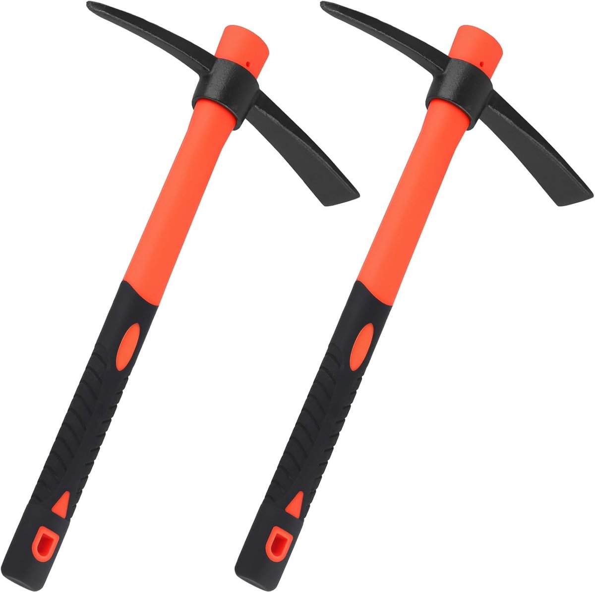 2 stuks 38 x 23 cm rode hak, kleine kruishak met steel, tuinhak voor tuin, vloer