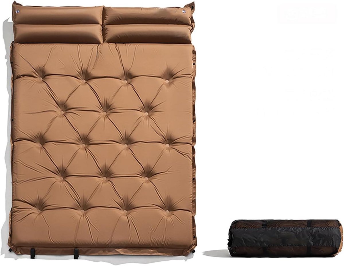Zelfopblaasbaar Slaapmatje - Kampeermatras Luchtbed - Kamperen en Reizen - 2.4 Inch Dik Comfort - 192x132x6cm - Bruin
