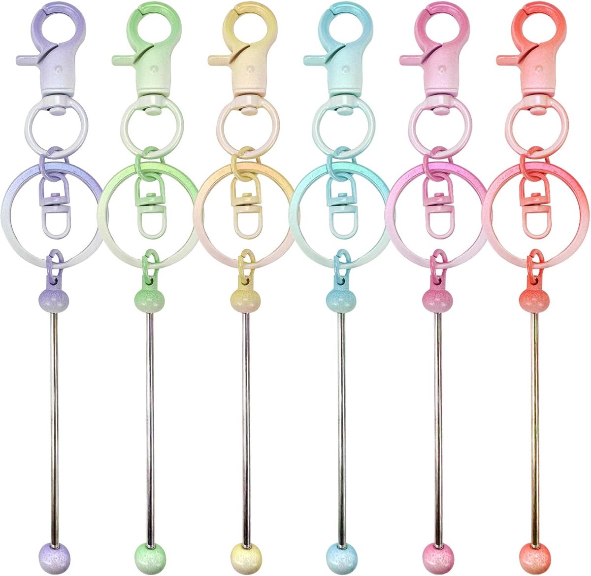 Kralen sleutelhanger bars, kralen blanks, metalen kralen sleutelhanger blanks, doe-het-zelf kralen sleutelhanger kit, sleutelhanger kit, sleutelhanger maken kit voor doe-het-zelf sieraden