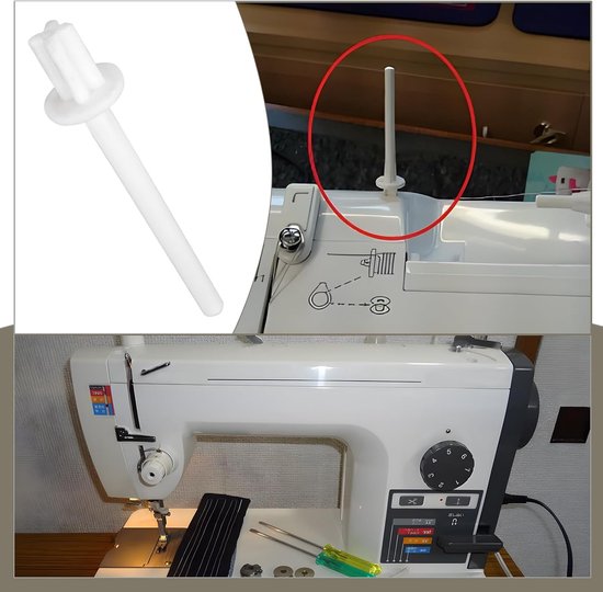 2 stuks naaimachine verticale spoel pin MPN 625031005 compatibel met babylock compatibel met Elna compatibel met Janome naaimachines — afbeelding 2