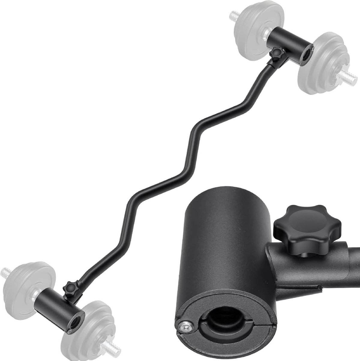 Verstelbare halter naar barbell converter - EZ Curling Bar Adapter - Veelzijdig krachttrainingsmateriaal voor thuisgym, fitness en bodybuilding