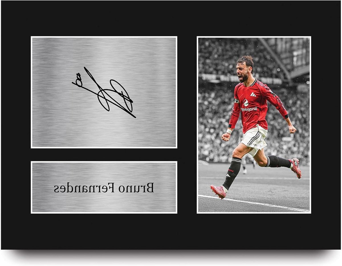 Gesigneerde Foto - Herdenkingsfoto - Cadeau voor Fans - Geprinte Handtekening - A4 Formaat - Zwart