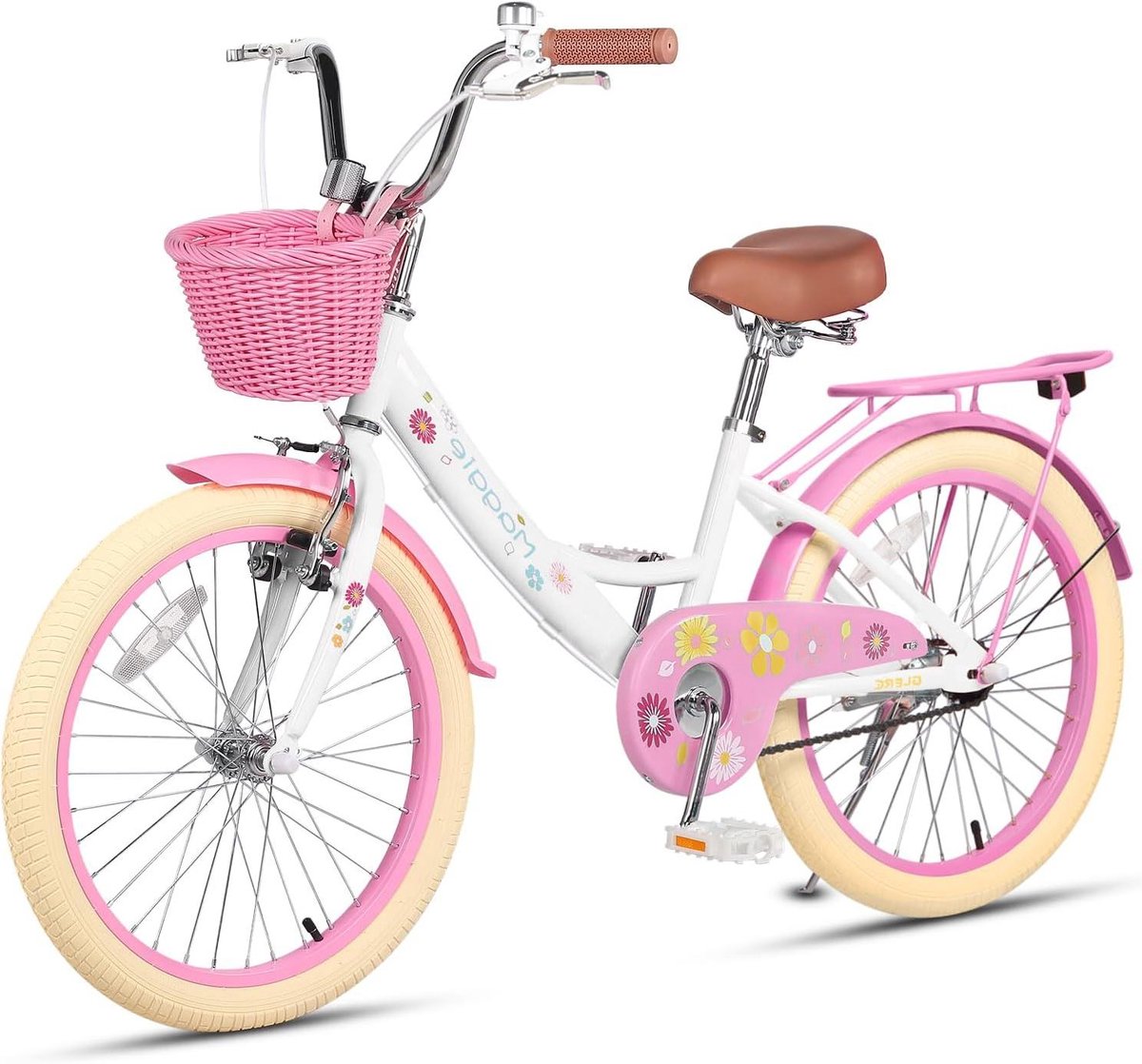 Kinderfiets Loopfiets Leren Fietsen Verstelbaar Zadel 20 inch Wit
