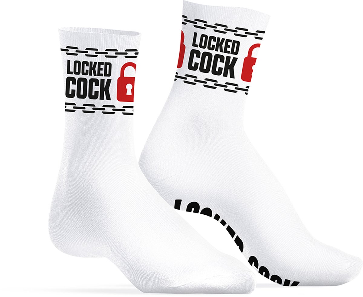 SneakXX - Sneaker Sokken LOCKED COCK - Wit