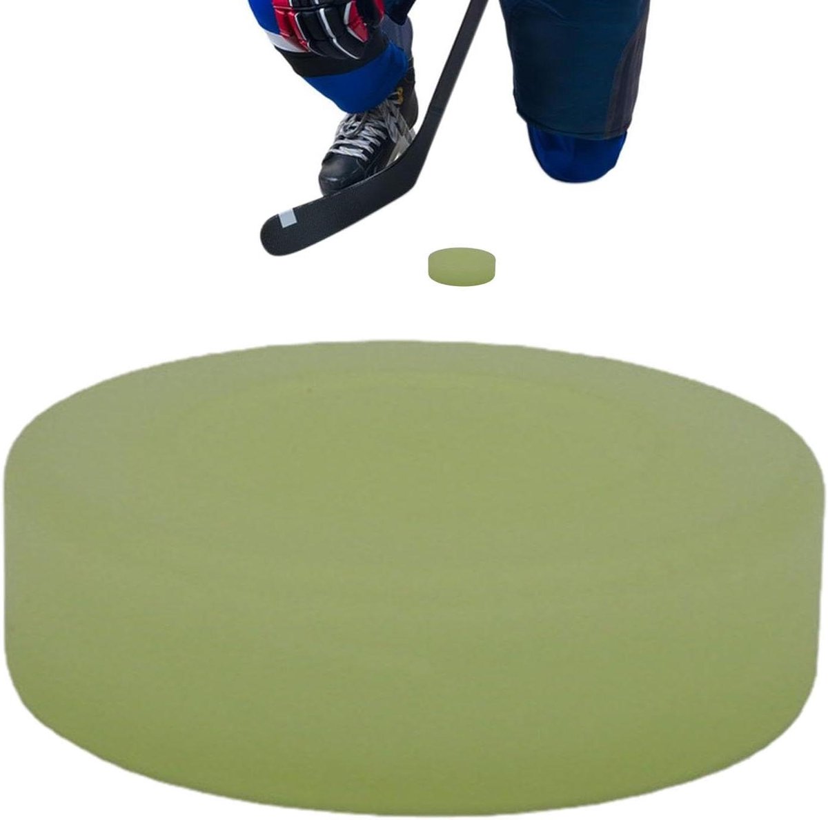 IJshockeypuck - Feestpuck Vloerpuck - Sport Beoefenen - Oplichtend in donker - 9x9x3 cm - Groen