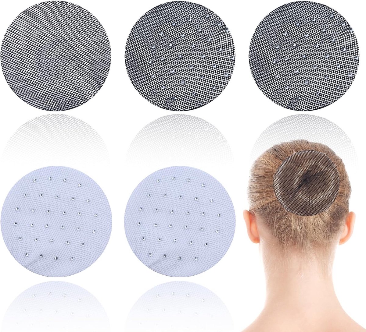 5 stuks Knotnet Haarnetjes voor Kinderen, Elastisch Knoopnet voor Balletdans, Dansers en Verpleegsters, Pruik- en Haarfixatie Kapselhulp
