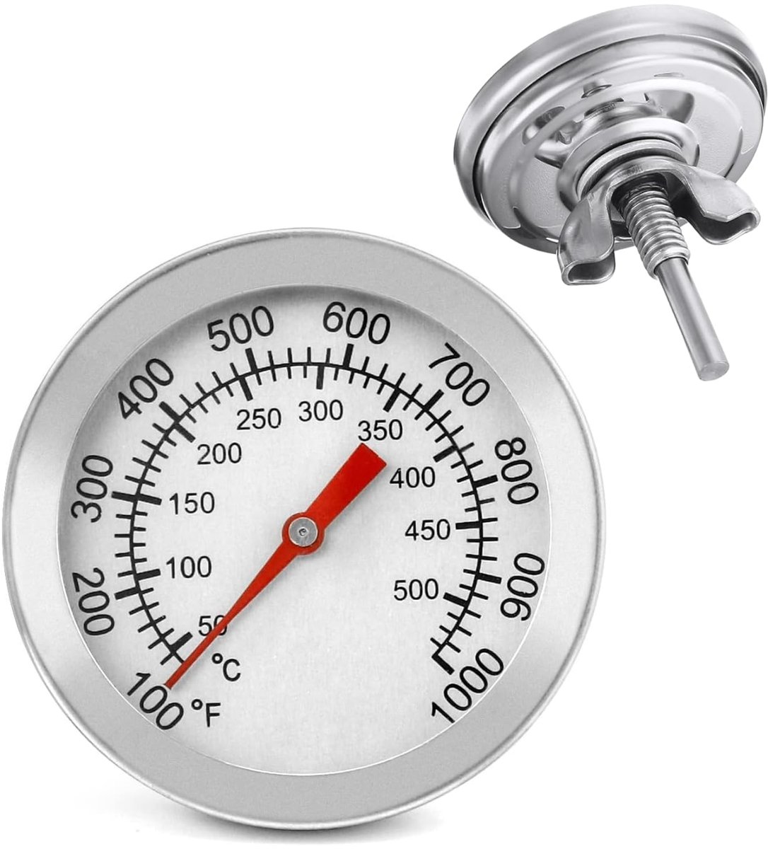Grillthermometer voor houtskoolgrills & rokers, 50-600℃ / 100-1000℉, ideaal voor alle hoge temperatuur grillen en roken