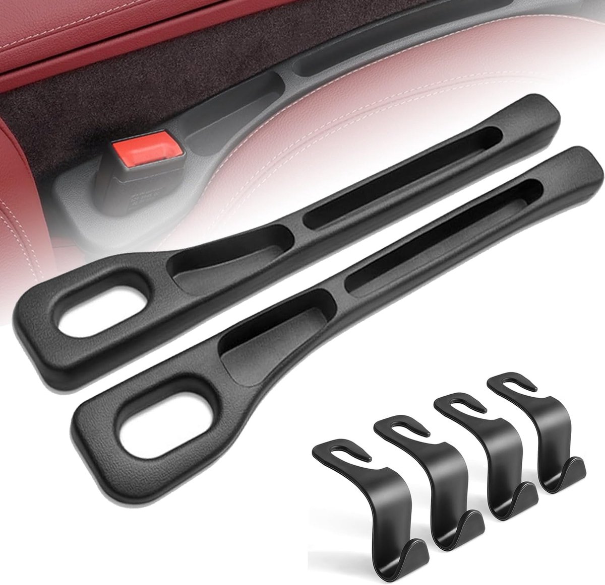 2 stuks autostoelvullers, gatenvulling voor autostoelen, gatenvulling voor autostoelen, autostoelen, gatenvuller voor auto, SUV, vrachtwagen (zwart)