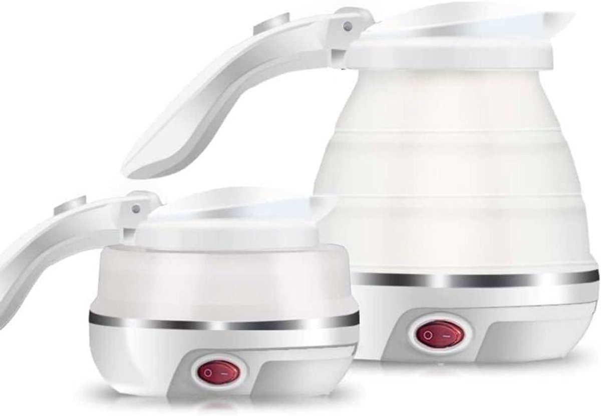 Opvouwbare Waterkoker - Reis Waterkoker - Koken Onderweg - Universeel Voltage - 500ml - Wit