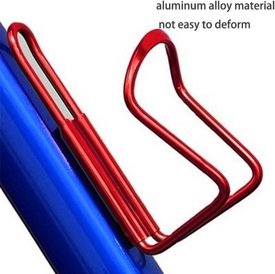 Bidonhouder voor de fiets - Bidonhouder voor mountainbike - Bidonhouder - Bidonhouder van aluminiumlegering - 14,5 x 7,5 cm - Lichtgewicht - Eenvoudig te installeren - Montageschroeven niet inbegrepen - Geschikt voor de meeste fietsen - Rood — afbeelding 2