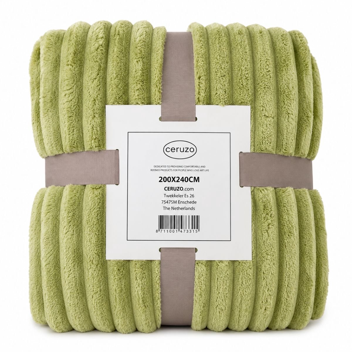 Ceruzo Fleece Deken 200x240 cm - XXL Plaid - Zacht Pistachegroen - Zacht Fleece - Sprei 2persoonsbed