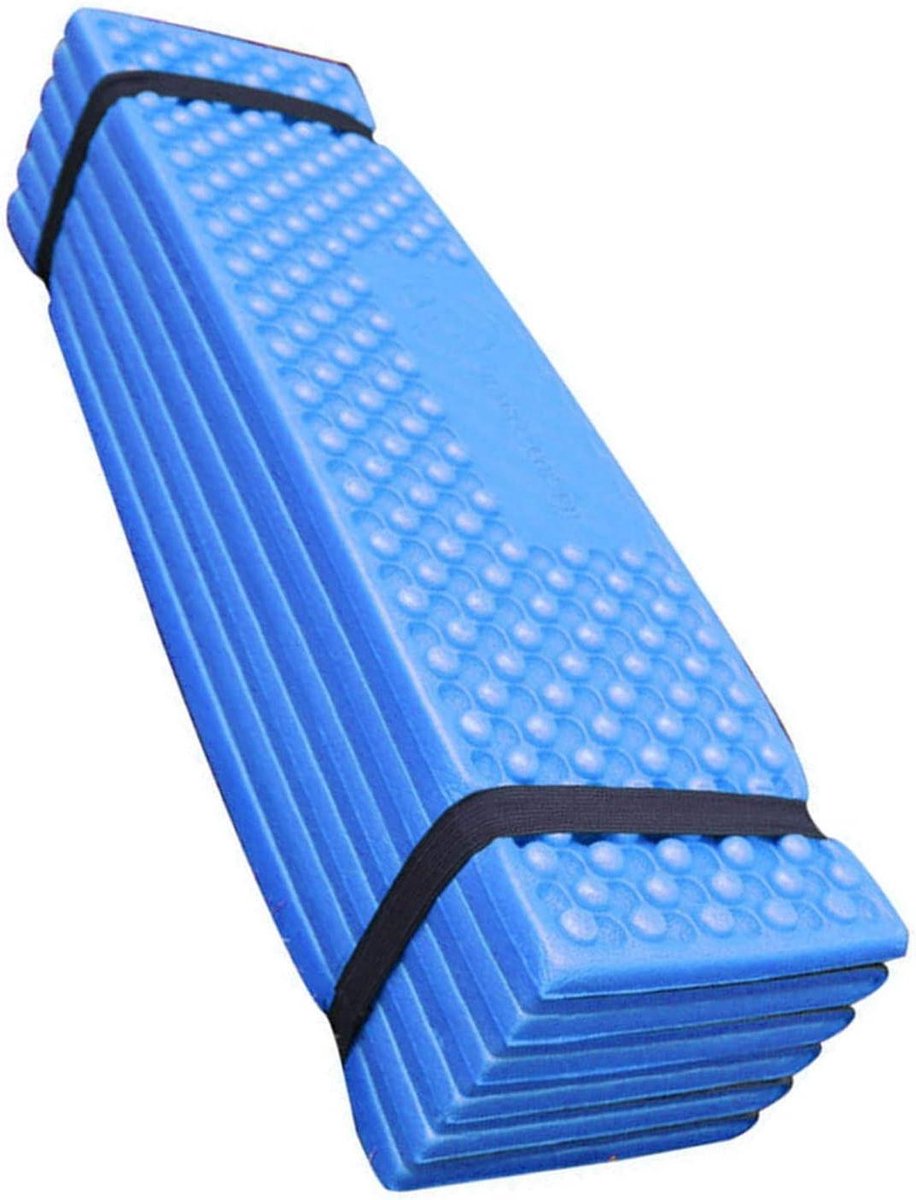 Opvouwbare Slaapmat - Isolatiemat Vochtscherm - Kamperen en Fitness - Eierkist Vorm - Lichtgewicht - Blauw