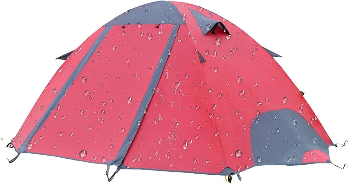 Kampeertent - Koepeltent - Buitenavontuur - Waterdicht ripstop - 210x140x115 cm - Rood