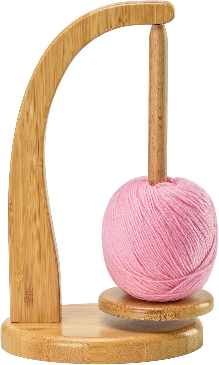 Wool Holder Rotating Magnetic Wool Holder Wood Yarn Roll Holder Wool Wrapper Wool Wrapper for Crochet and Knitting Accessories for Grandma
