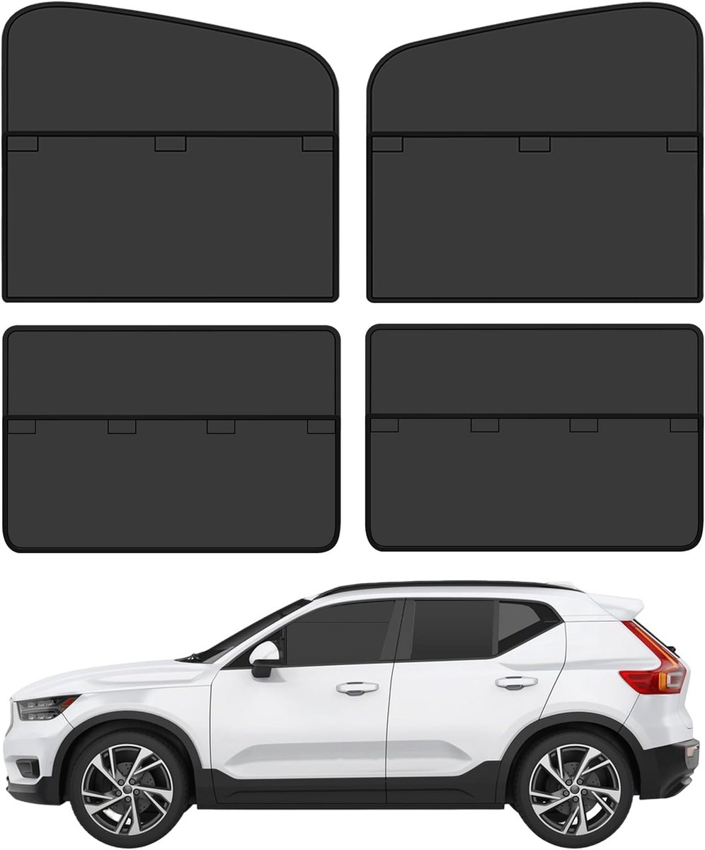 Zonnescherm voor auto, baby, magnetische zonwering voor zijruiten, inkijkbescherming voor autoruiten, uv-bescherming, geschikt voor de meeste auto's, SUV's, campers, limousines, vrachtwagens