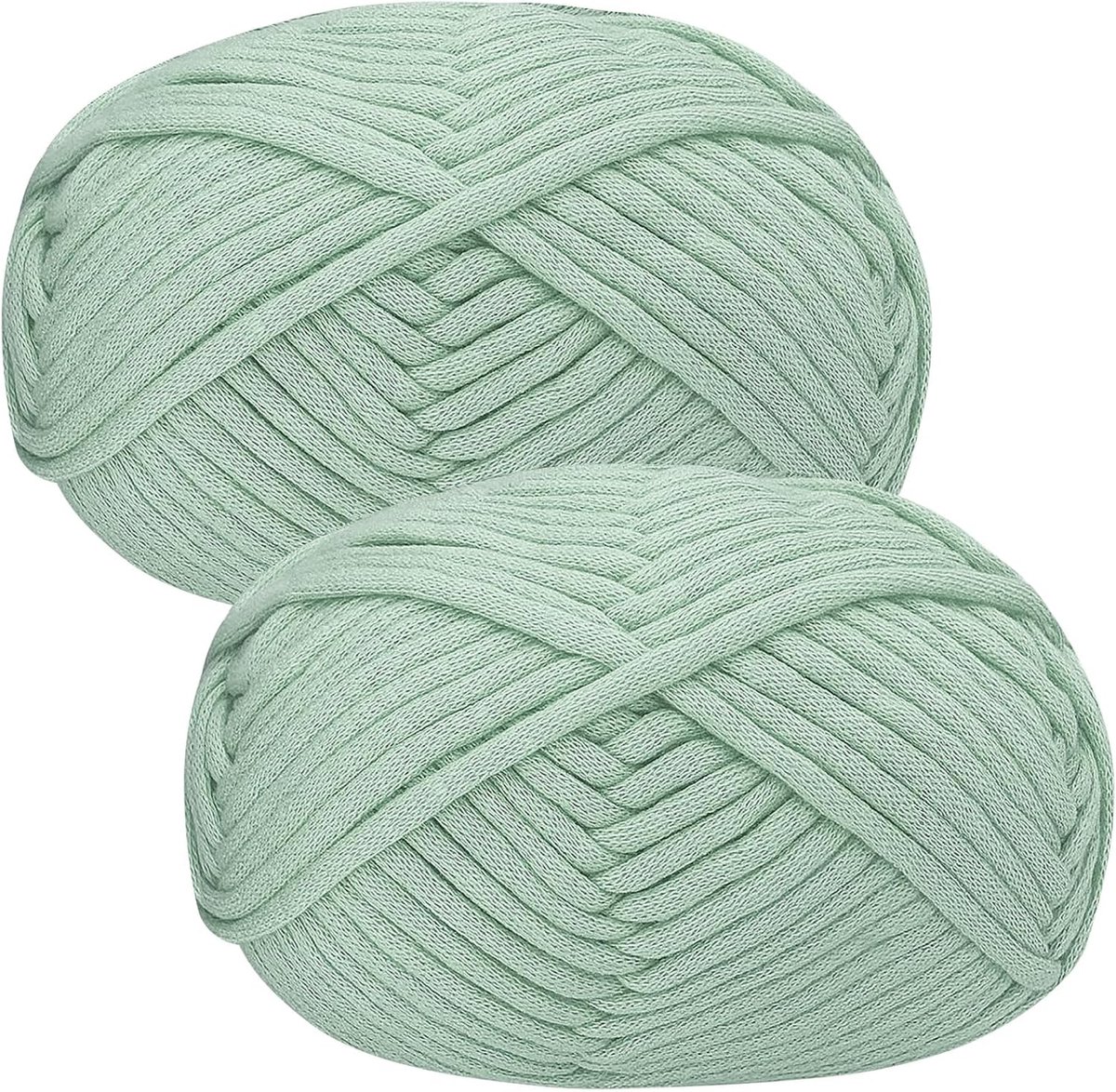 Grof garen om te haken, 2 x 50 g, zachte dikke wol voor beginners en amigurumi-projecten, gemakkelijk haken, starterskit, lichtgroen garen