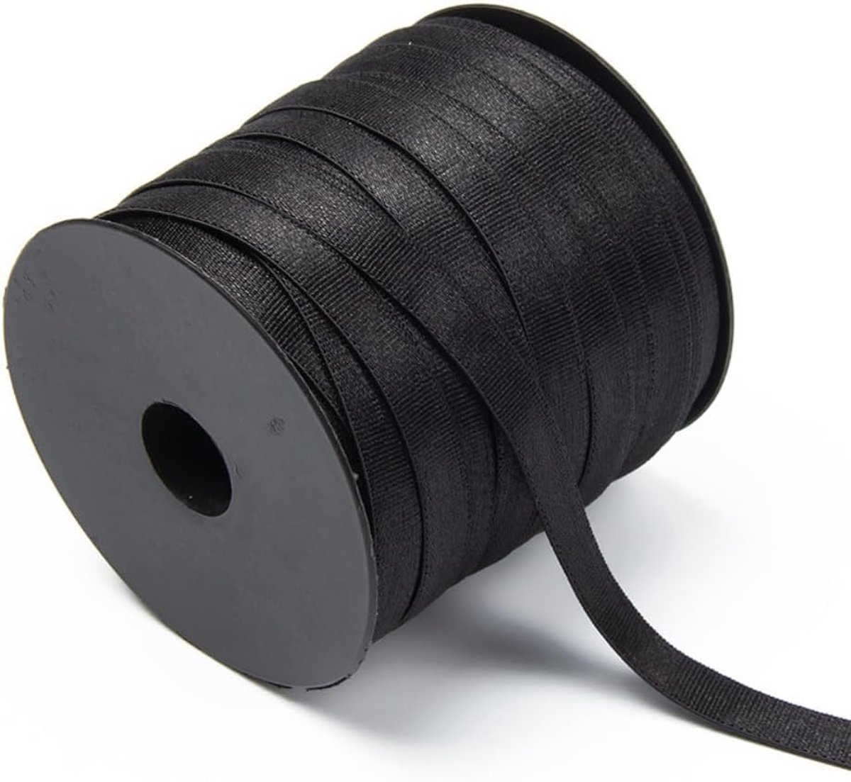 Elastische band, 10 m, 6 mm breed, elastiek om te naaien, elastiek om te naaien, elastische band voor doe-het-zelf handwerk, knutselen, ondergoed, beha-bandjes, kledingriem, zwart