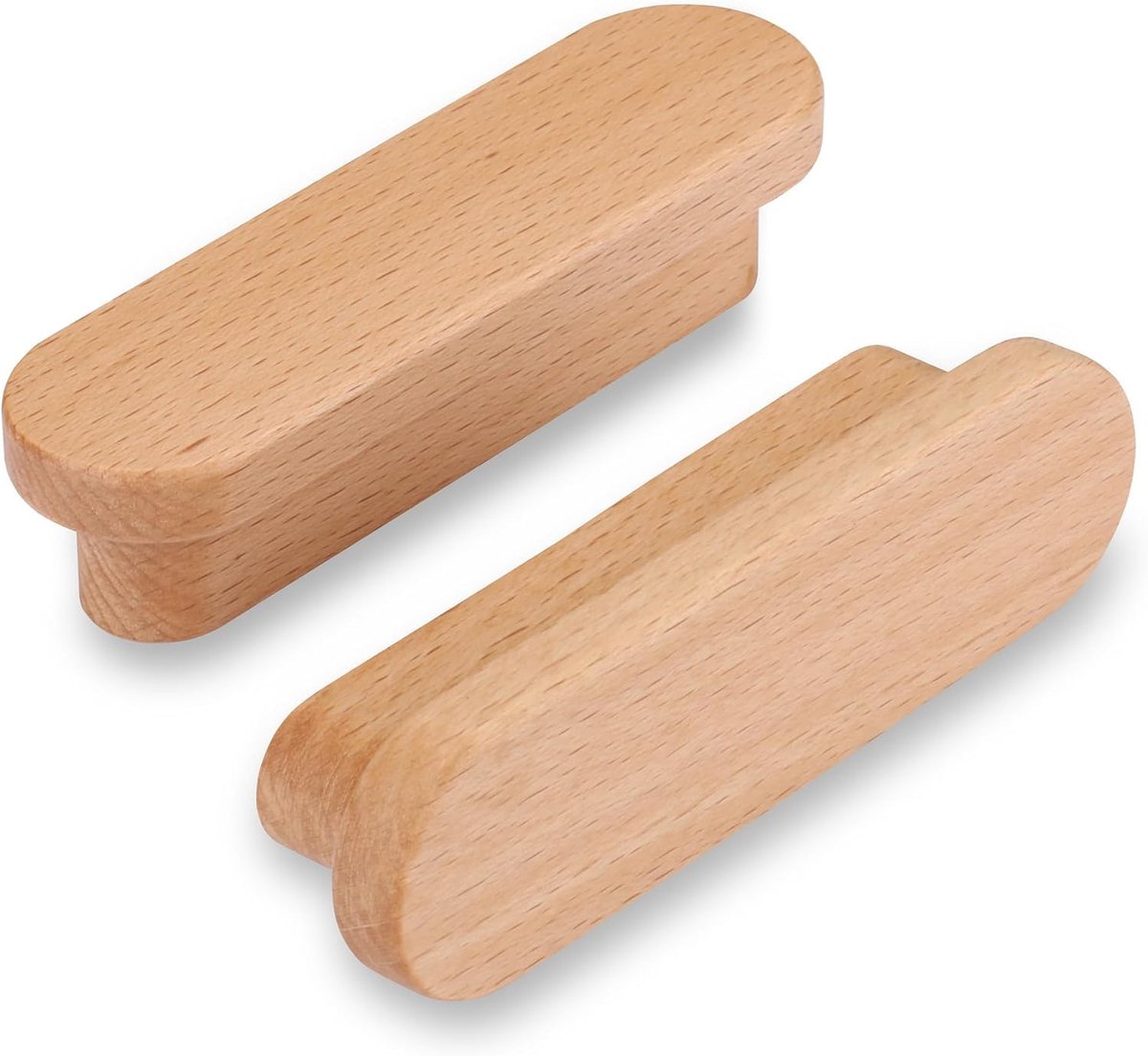 6 Stuks houten meubelhandvat, houten kasthandvat, gatafstand van 64mm, lade handvat, gebruikt voor keukenmeubilair en meubellades en handvatten