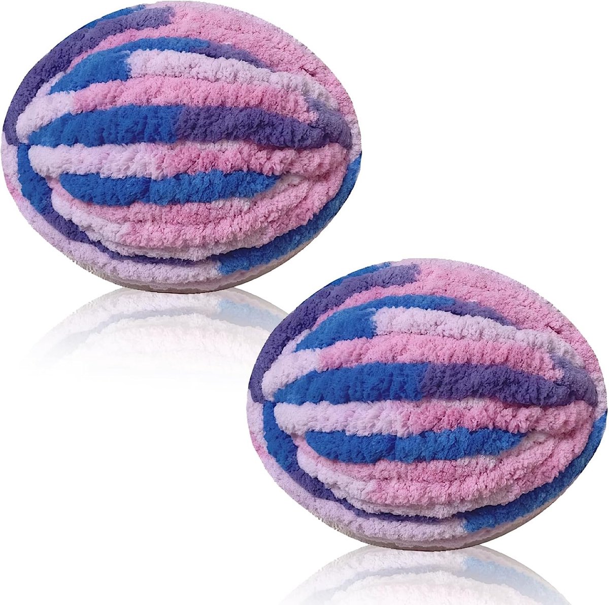 2-pack 240g super grof garen voor handbreien, dik wollen garen, chenille grof dekengaren voor mutsen, sjaals, dekens, kussens, kattenbed