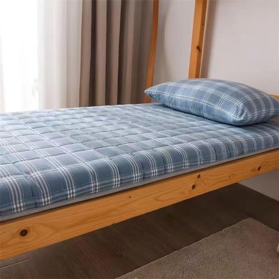 Gastenmatras - Slaapmat Futon - Logeren en Reizen - Opvouwbaar Ergonomisch - 0.9x2.0m - Blauw — afbeelding 5