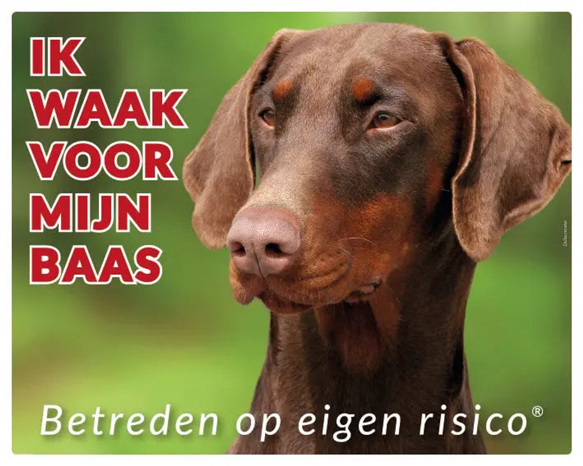Dobermann Bruin Waakbord