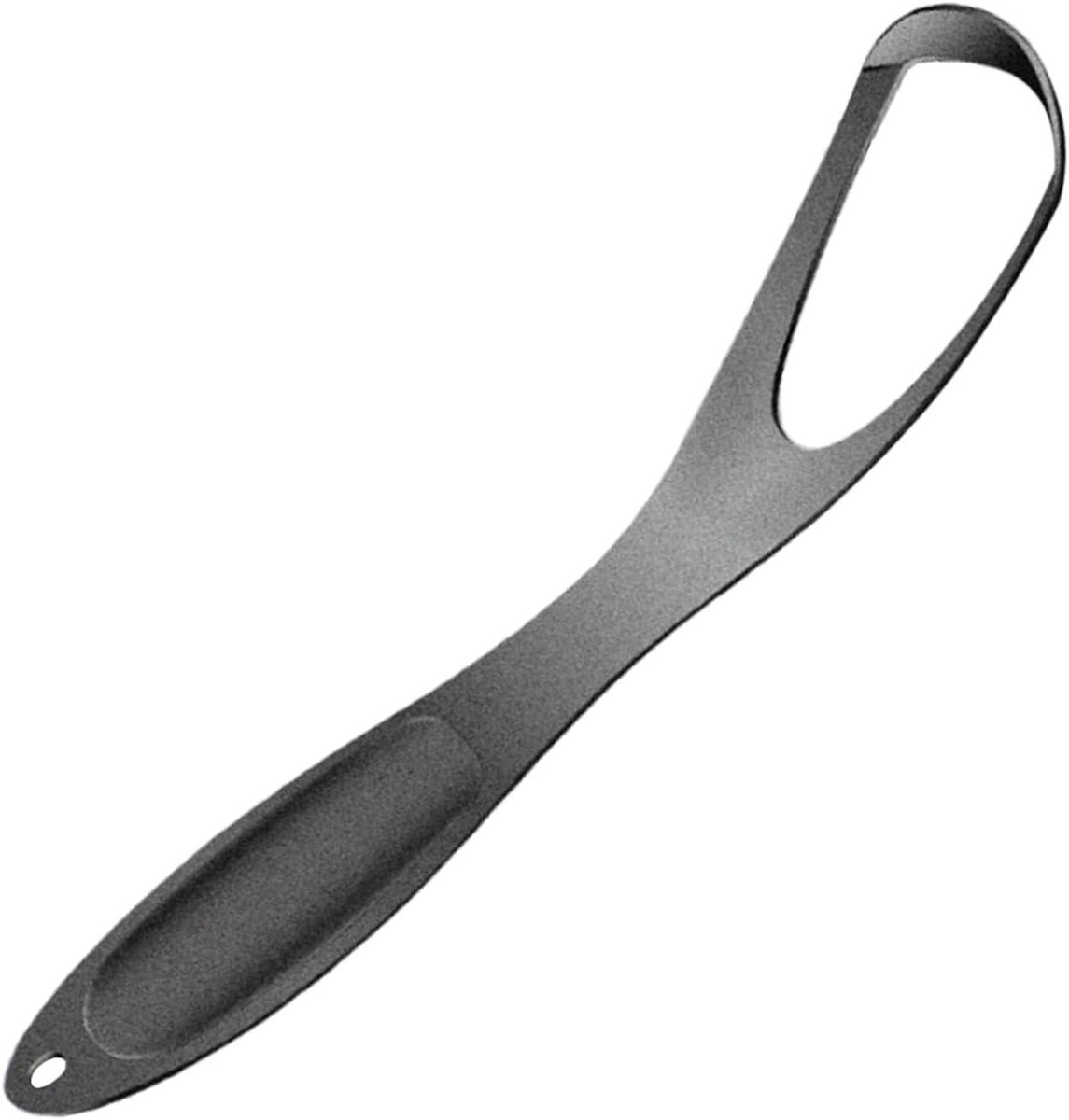 RVS Tongschraper - Ademverzorging Hulpmiddel - Frisse Adem - Antislip Handvat - 145 cm - Zilver
