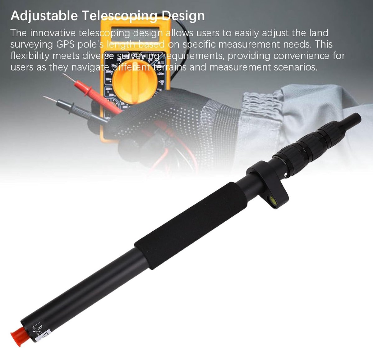 Telescopische Rover Rod - Meetstok GPS - Landmeten Precisie - Verstelbare Lengte - 1.5 Meter - Aluminium