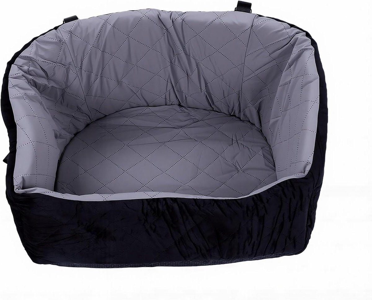 Honden autostoel - Huisdier verhoger - Veilig reizen - Ademend en waterdicht - 48x46x28cm - Grijs