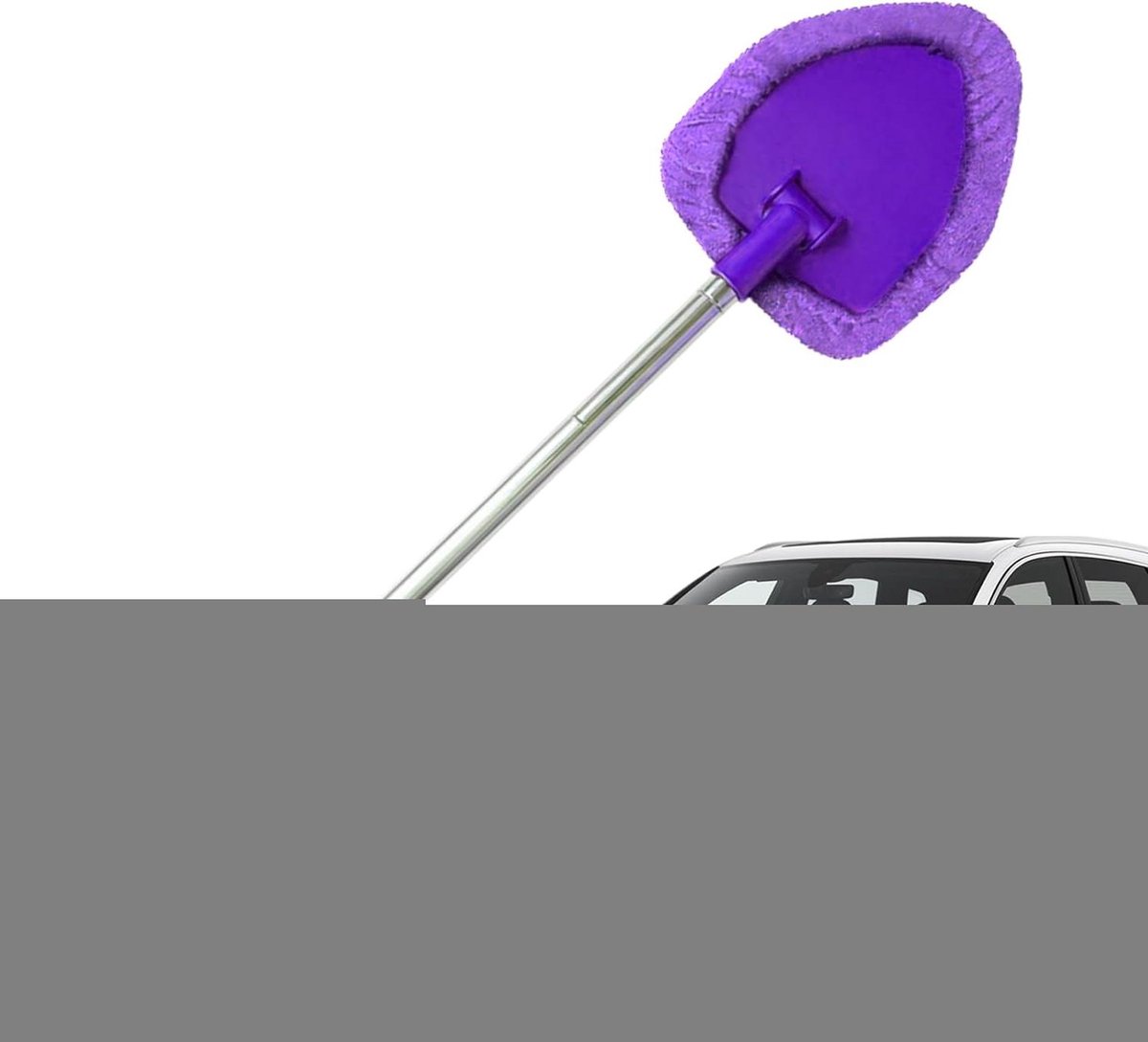 Voorruitreiniger - Auto glaswisser - Auto onderhoud - Telescopische steel - 45 cm - Lila