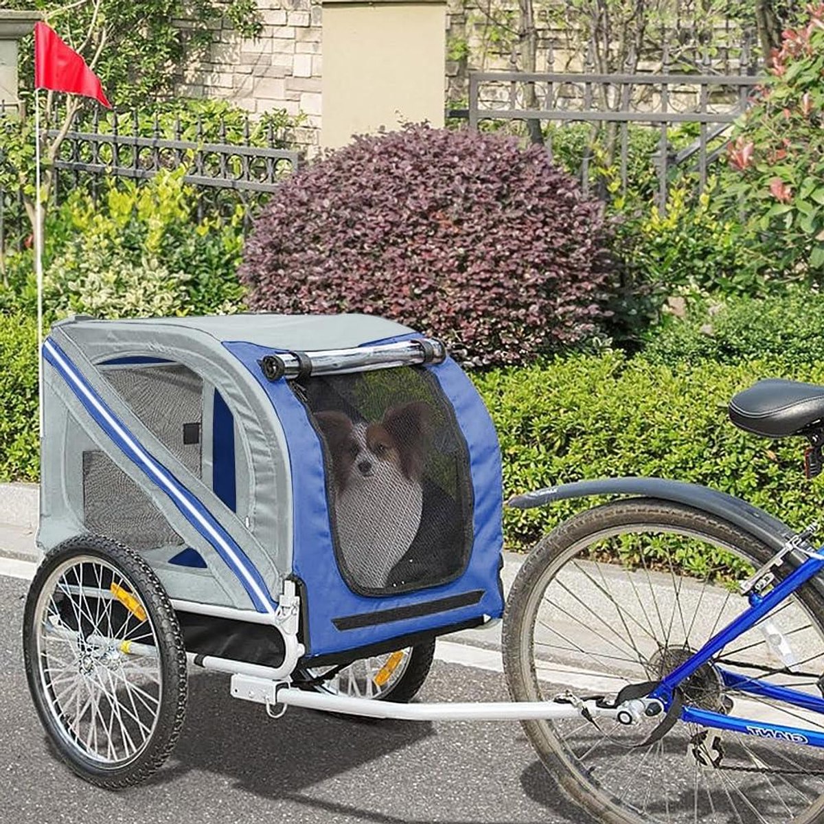 Kinderen Fietskar - Huisdier Aanhanger - Veilig Vervoer - Inklapbaar Met Loopfunctie - 137 x 52 x 90 cm
