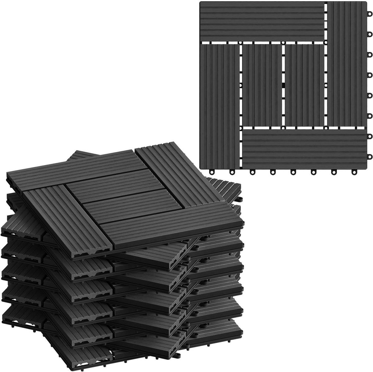 SureDeal® - 11-delige - WPC terrastegels - Houtlook Kliktegels