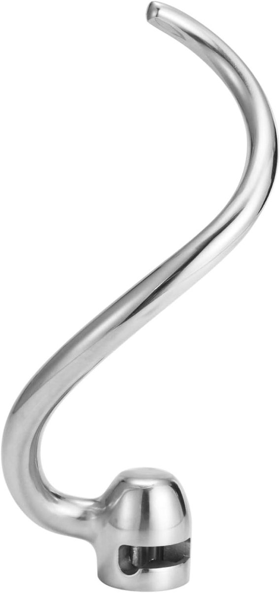 Deeghaak RVS - Mixer Accessoire - Brood Bakken - Roestvrij Staal - 5 & 6 Liter - Zilver