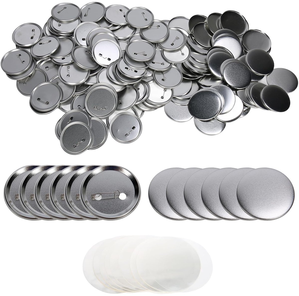 100 stuks blanco buttons speldenset 58 mm ronde zilveren ijzeren knoppen zelf maken buttons pin badge voor buttonmaker machine