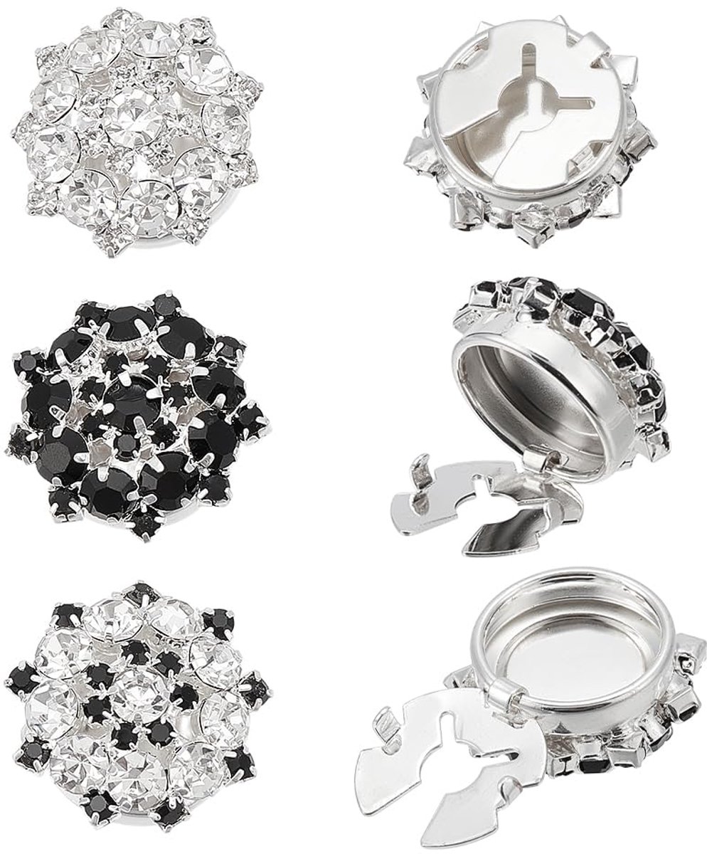 Knopen afdekking, mouwen knopen afdekking bloem knopen afdekking afneembare hemdknoopclips knopen sieraden voor jurk pak smoking hemd accessoires