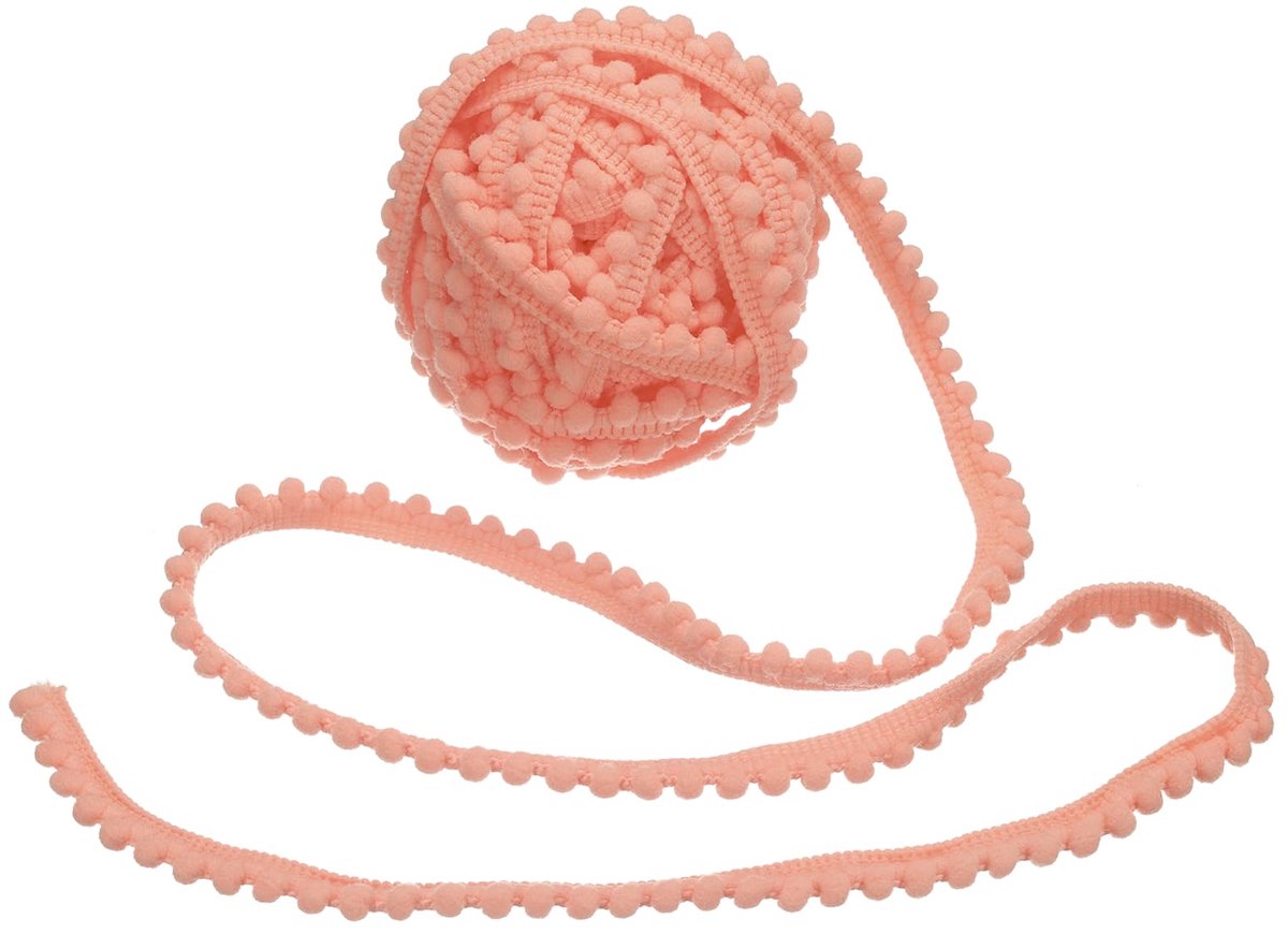 8 stuks kwastjes, 0,4 inch brede band, pompons, lichtroze, franjes, met kwastjes, voor doe-het-zelf, decoraties, gordijnen, kleding, kussen, decoratie, huis, 5 mm