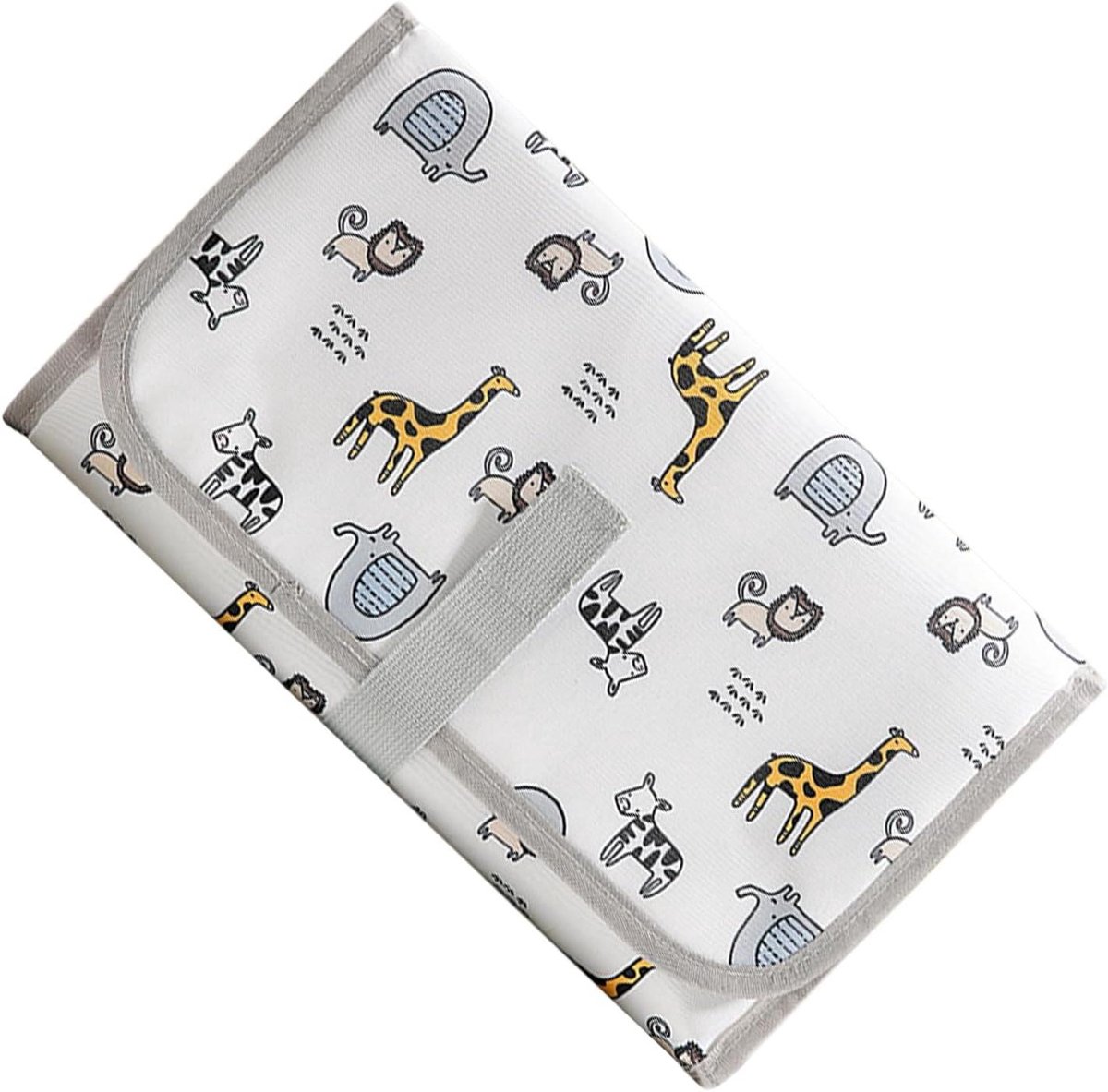 Verzorgingsmat - Aankleedkussen mat - Baby verzorgen - Sneldrogend en waterdicht - 36.6 x 23.3 x 1 cm - Dierenprint