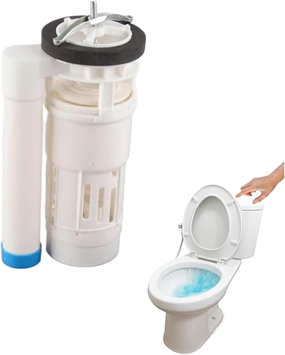 20 cm toiletreparatieset, set met ventielen voor het vullen van spoelventielen, waterbesparend met drukknop, universele tank compatibel van 23 tot