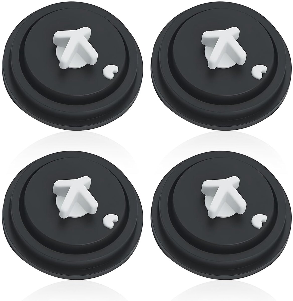 4 stuks wc-spoelafdichtingen, afdichtingsringen, wc-spoelringen, membraanafdichtingen met zijdelingse ingang, voor het onderhoud van spoelbakken van het toilet