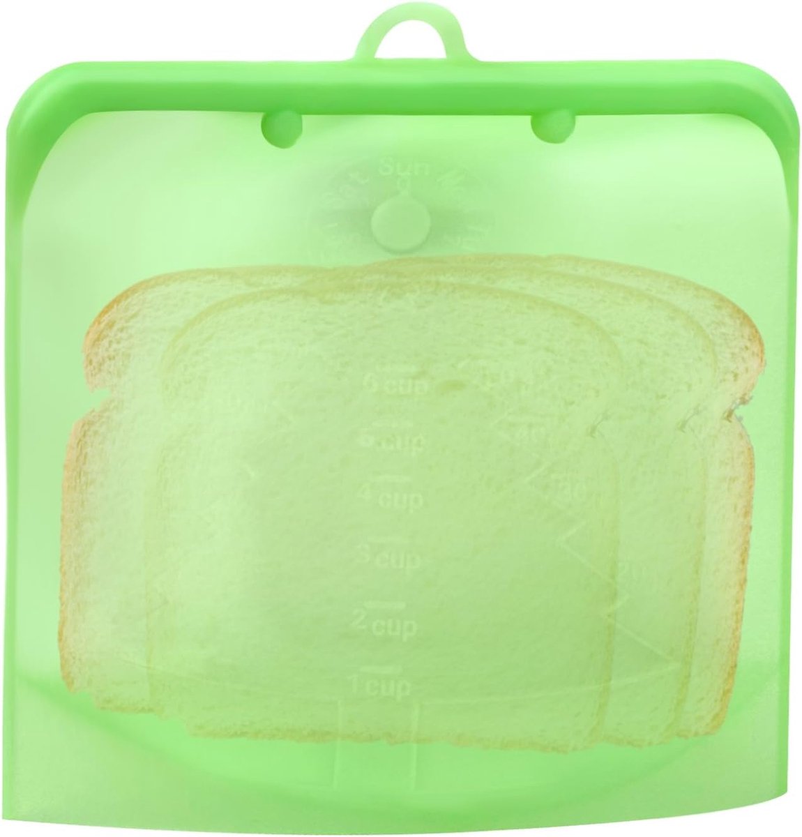 vrieszakken, 1500 ml, silicone, groen, voor groenten, melk, snacks (1 stuk)