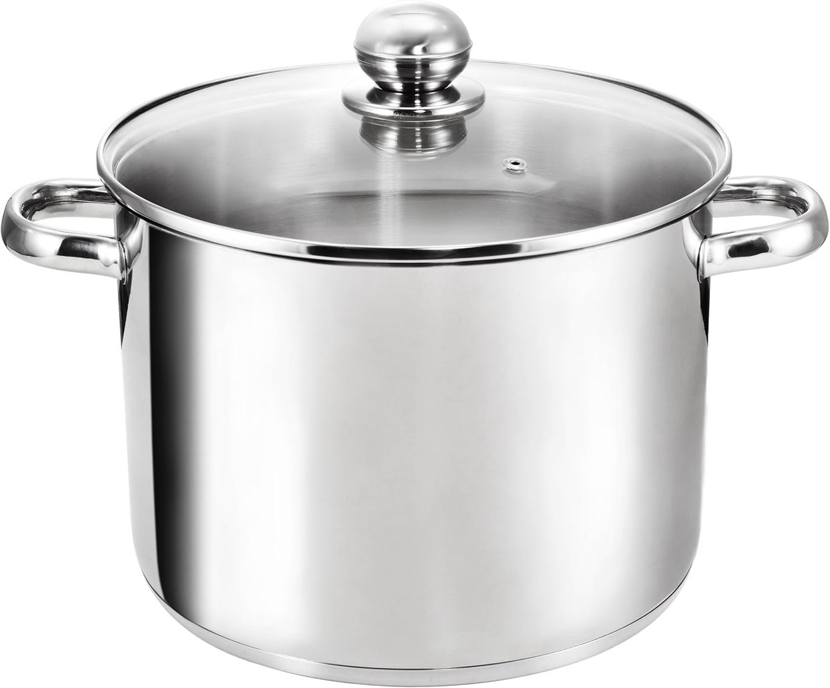 XXL inductie kookpan Grandis, Ø 26 cm, hoogte 19 cm, 10 liter, van roestvrij staal