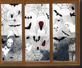 Halloween Raamdecoratie – 75 Herbruikbare Raamstickers | Skelet & Geest