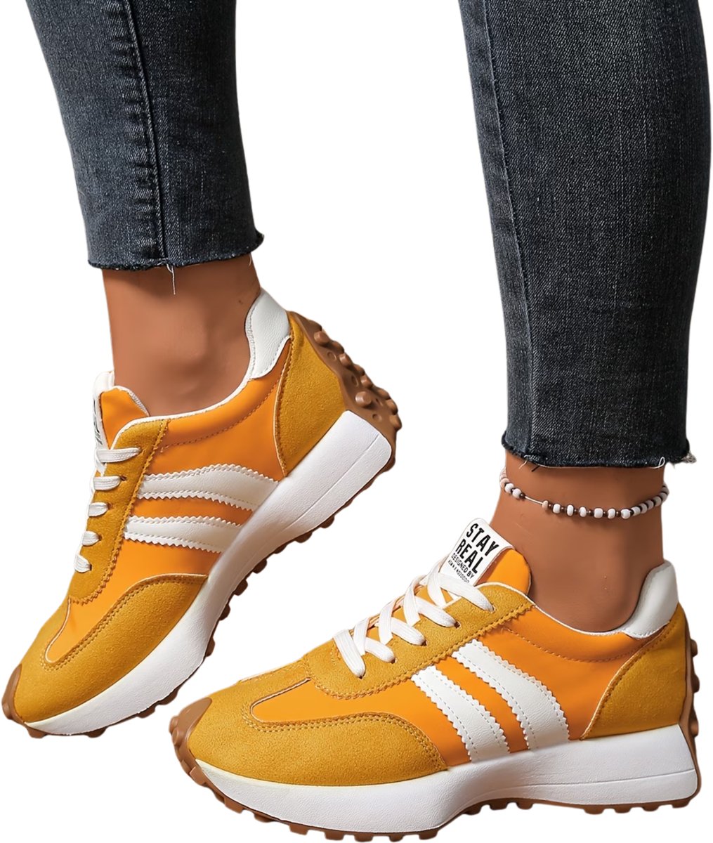 Currero Schoenen Dames Sneakers Comfortabel Slippers Casual Volwassenen 41.5 Geel