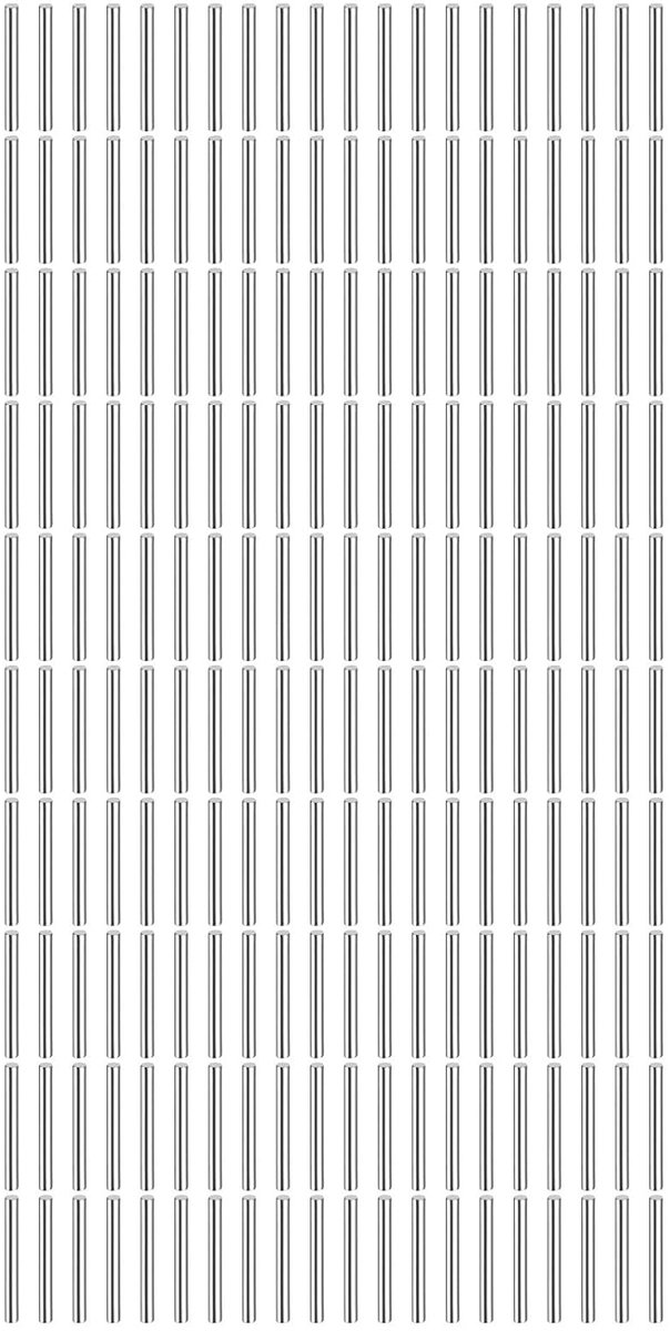 200 stuks 2 mm x 20 mm plugstiften, 304 roestvrij staal, cilindrische planksteunstokken, positioneerstift, plankbevestigingselementen voor boekenkast, kast (GB119), zilver